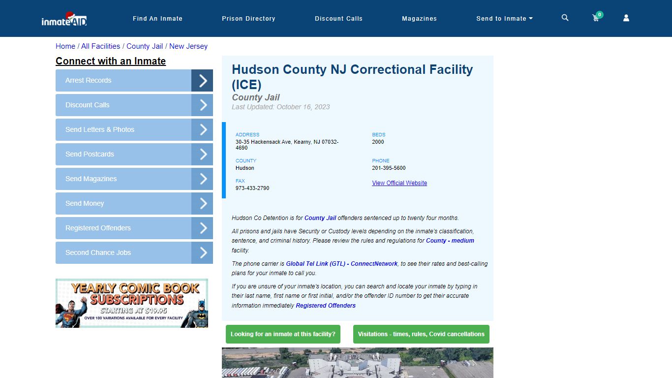 Hudson County NJ Correctional Facility (ICE) - Inmate Locator - Kearny, NJ